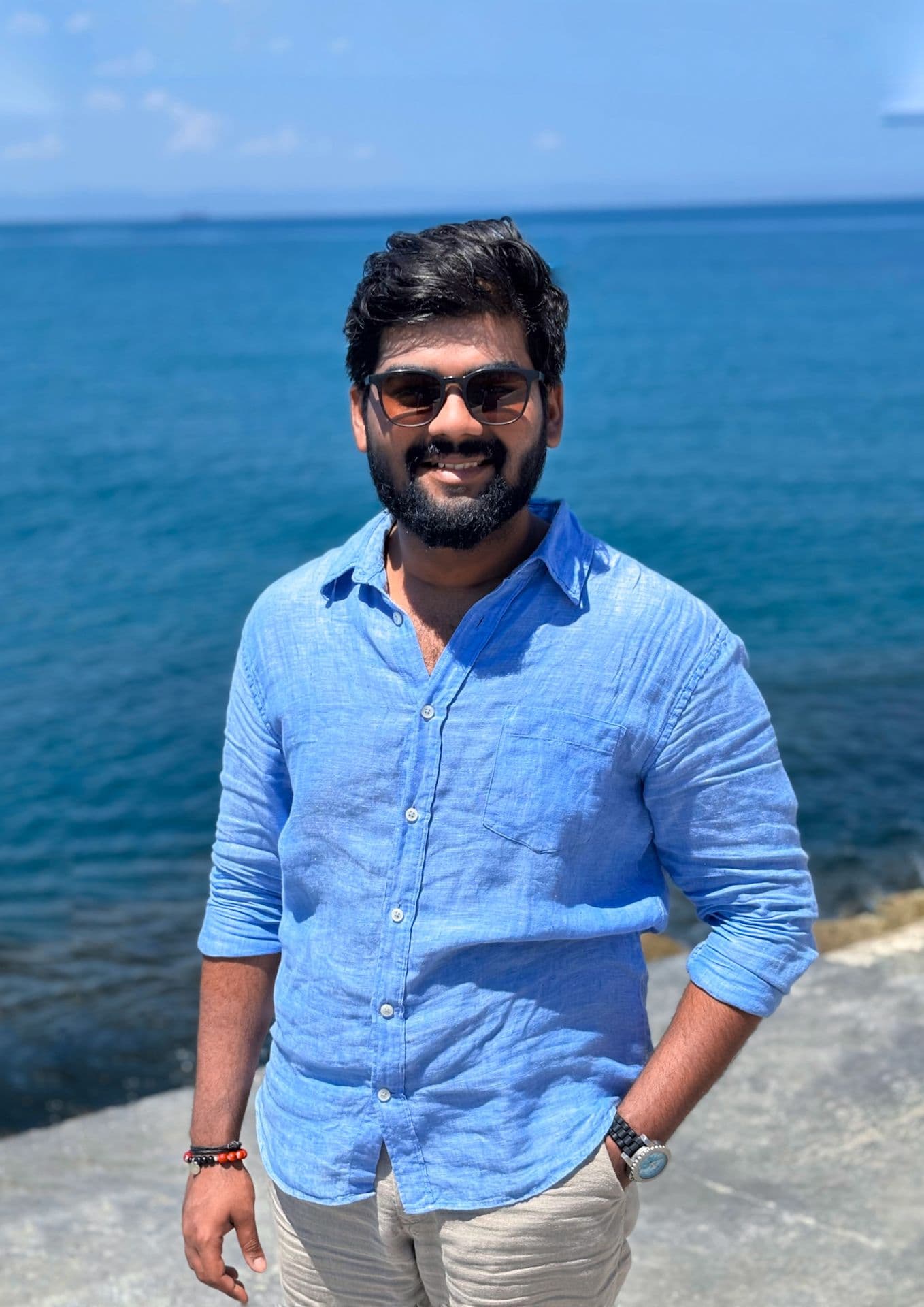 Portrait of Abhinav Pasupula, architect and strategic designer and co-founder of BLU CORTÉ